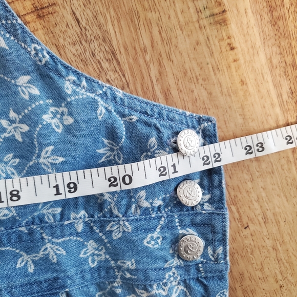 Casey & Max Blue Floral Denim Overall Dress - Size XL - Picture 15 of 16